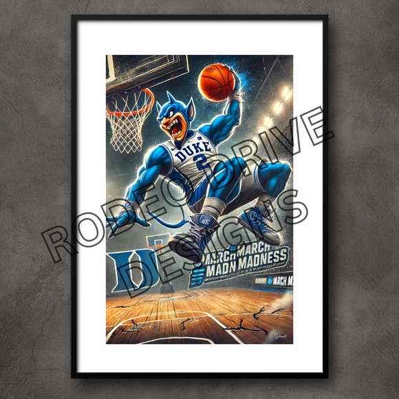 DUKE BLUE DEVILS 11X17 POSTER NCAA MARCH MADNESS DUKE PRINT-RODEO DRIVE … - Picture 1 of 2
